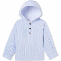 Classic Prep - Boy's Bennet Seersucker Hooded Pullover