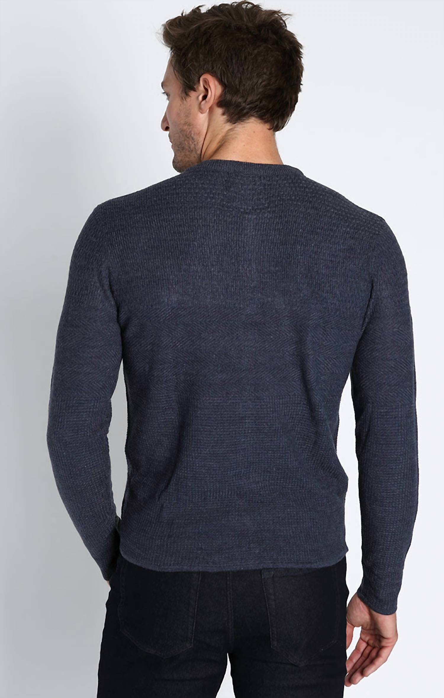 Jachs New York - Mixed Stitch Waffle Sweater Henley