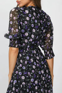 PRINTED MIDI DRESS