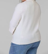 Minnie Rose - Cotton Blend Shrunken Blazer - Plus Size