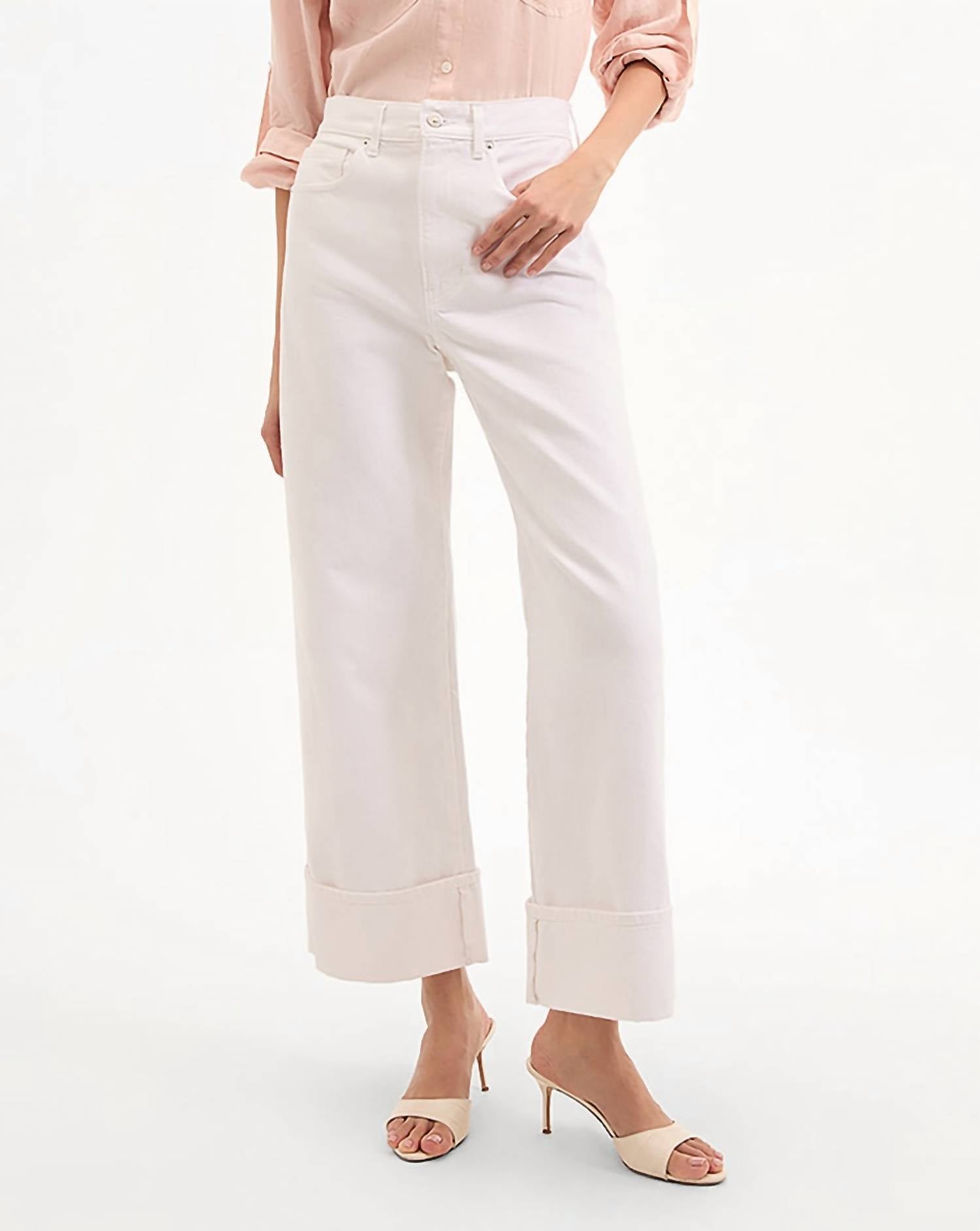 Veronica Beard - Women's Taylor Cropped High Rise Wide Leg Jean