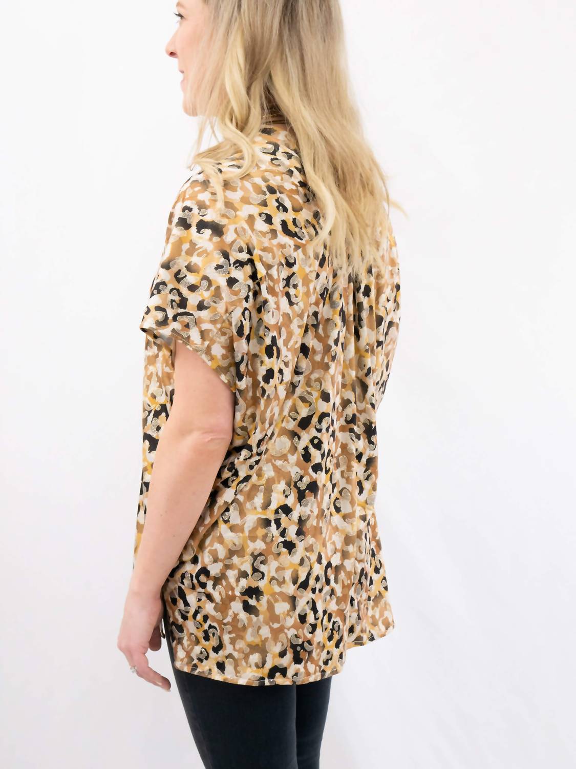 Adrienne - V-neck Shimmer Top