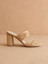 Oasis Society - Women's Barbara Woven Double Band Heel Sandal