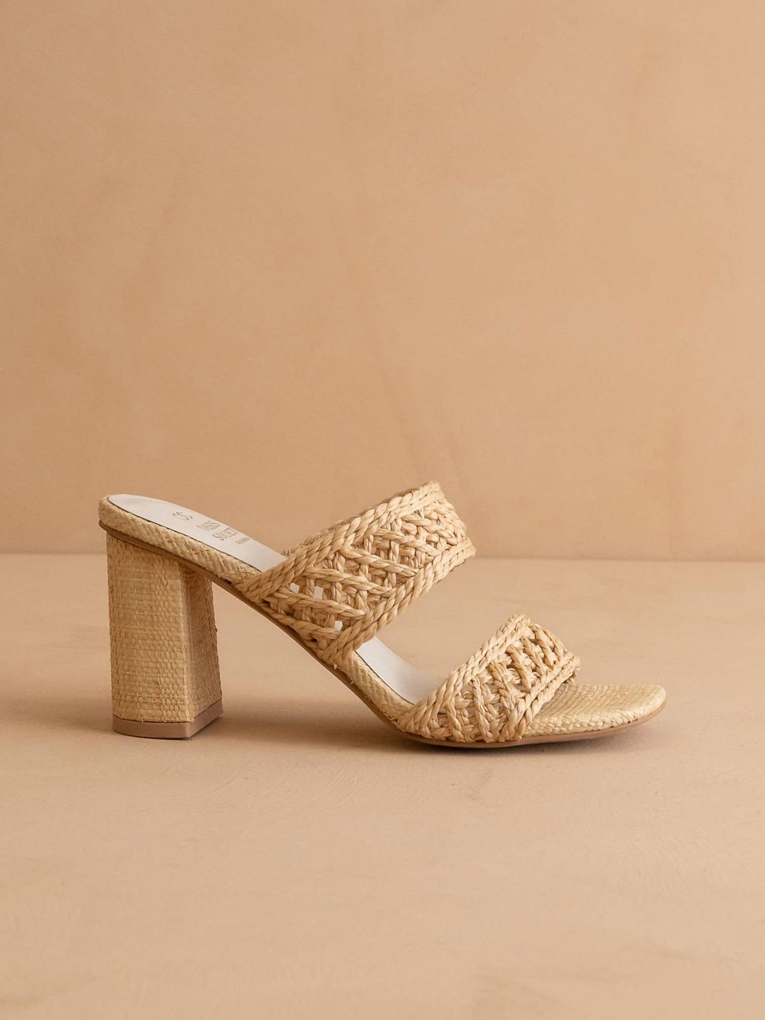 Oasis Society - Women's Barbara Woven Double Band Heel Sandal