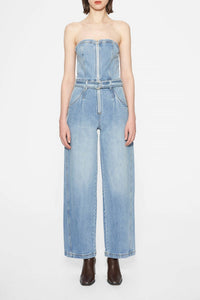 Bayeas - Annesa Denim Wide Legs Jumpsuit