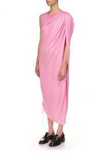 Marina Moscone - Asymmetrical Jersey Draped Dress