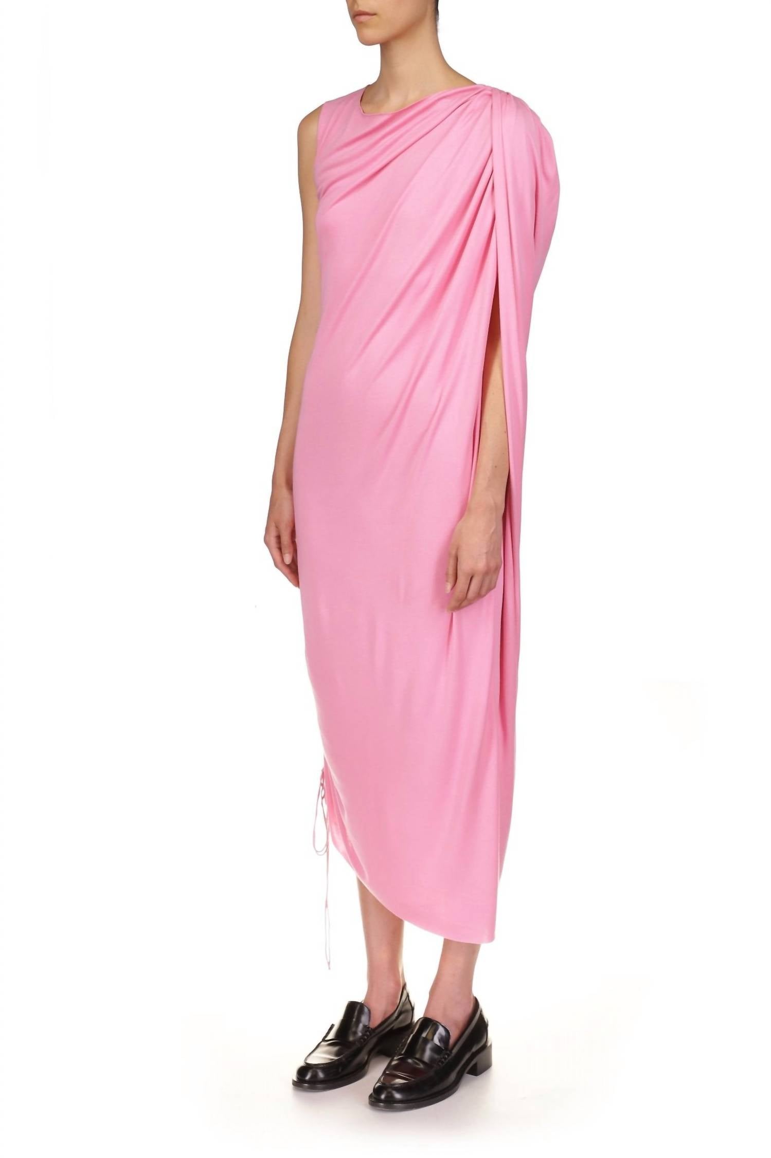 Marina Moscone - Asymmetrical Jersey Draped Dress