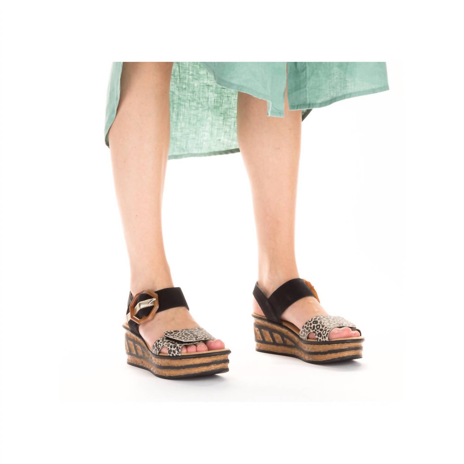 Rieker - Women's Multi Strap Wedge Sandal