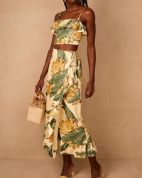 dress to Banana Maxi Skirt in paradise print - women's skirt - detail view