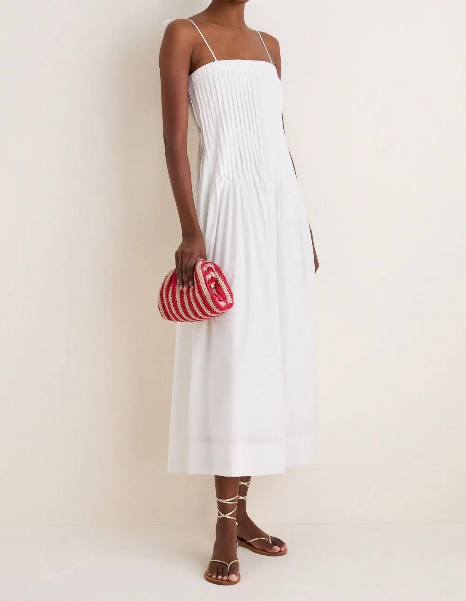 Moon River - Kaye Pleated Front Detail Midi Dress