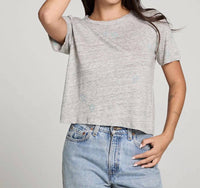 Chaser - Linen Jersey Emb. Cactus Tee