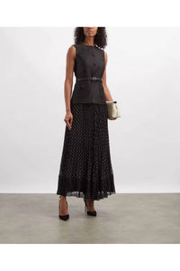 Self-Portrait - Taffeta Polka Dot Midi Dress