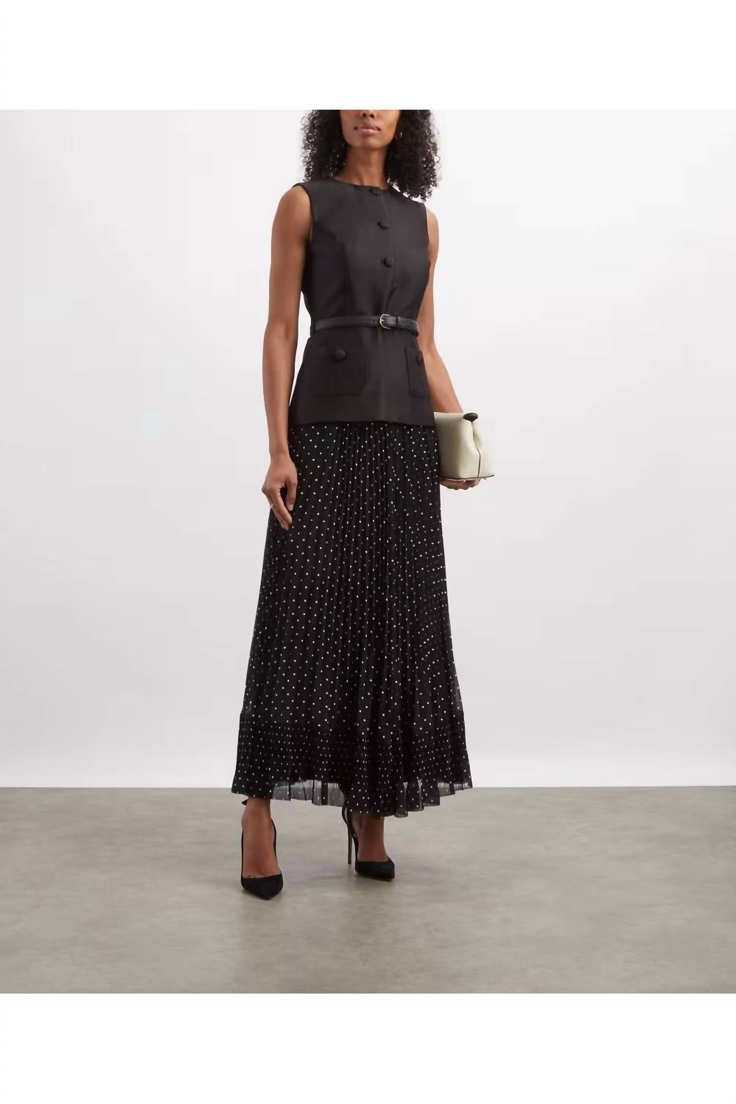 Self-Portrait - Taffeta Polka Dot Midi Dress
