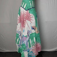 Oopscool - Women’s Garden Printed Maxi Skirt