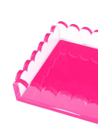 Tara Wilson Designs Acrylic Scallop Tray in pink - item - detail view
