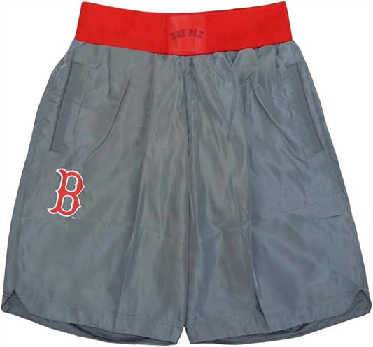 Mitchell & Ness - Men's Mlb Baseball Cooperstown Collection Insignia Boston Red Sox Shorts