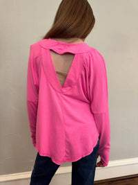 T2Love - Girl's Open-back Long Sleeve Tee