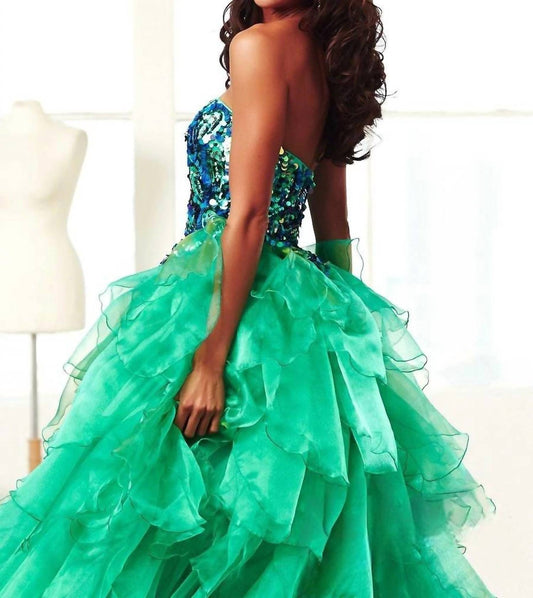 Mac Duggal - SEQUIN TULLE PROM DRESS