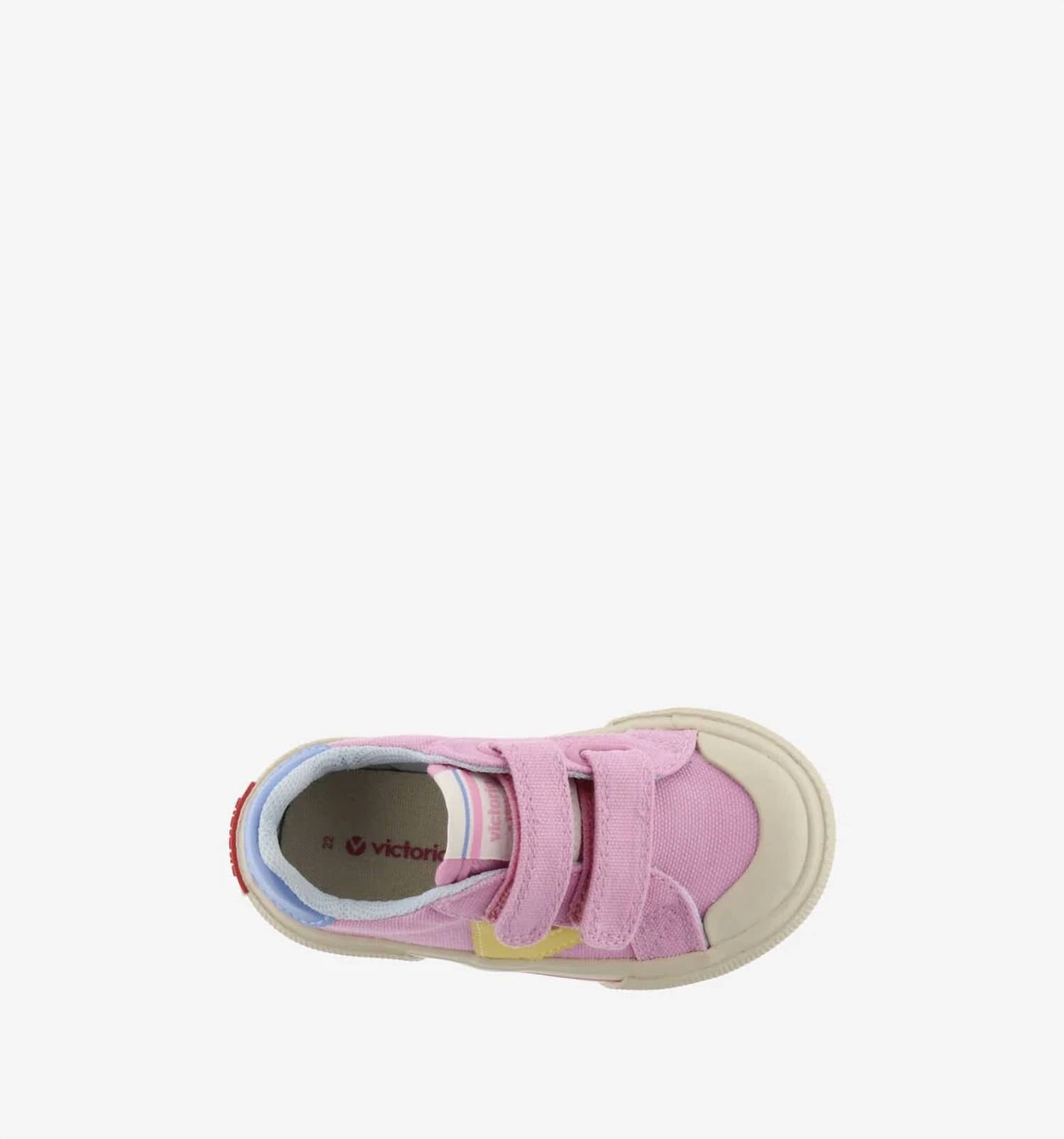 Victoria - Kids Tribu Wide Fit Split Leather & Contrast Sneakers
