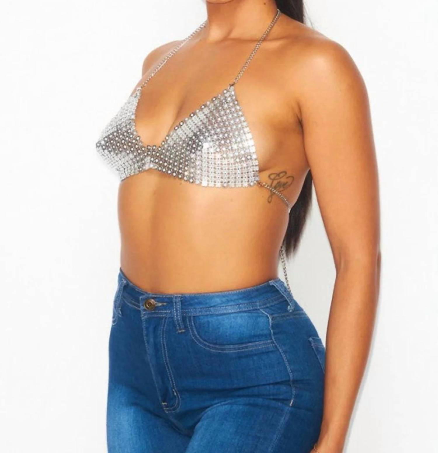 Hot & Delicious - Dazed Rhinestone Bra Top