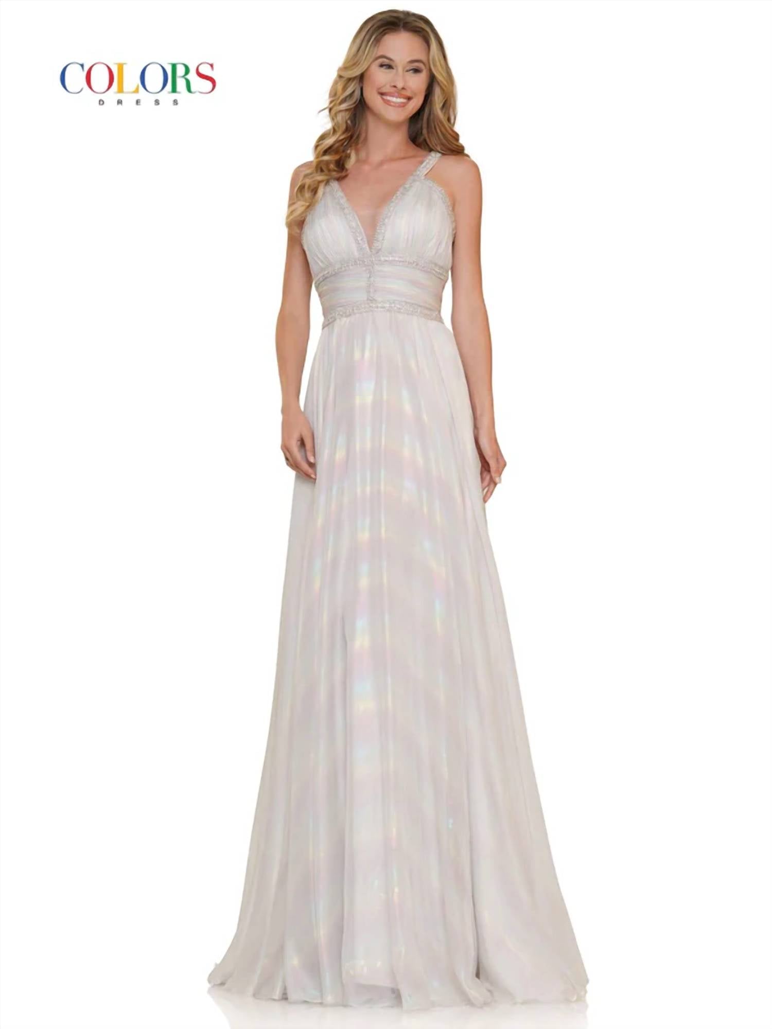 Colors Dress - Long Formal Glitter Chiffon Prom Dress