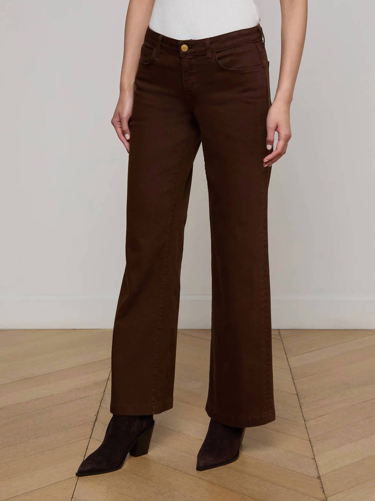 L'Agence - Women's Joanne Low Rise Wide Leg Pants