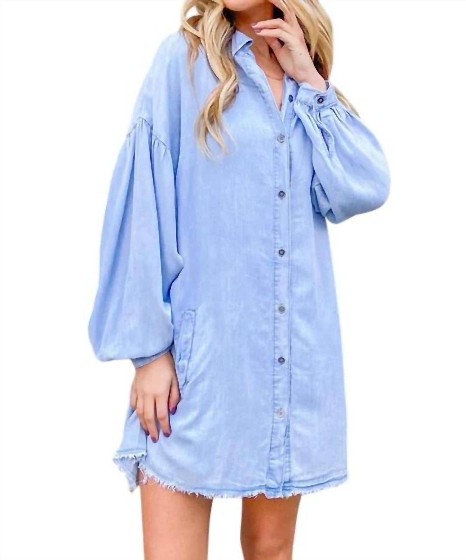 And The Why - Have a Heart Chambray Dress