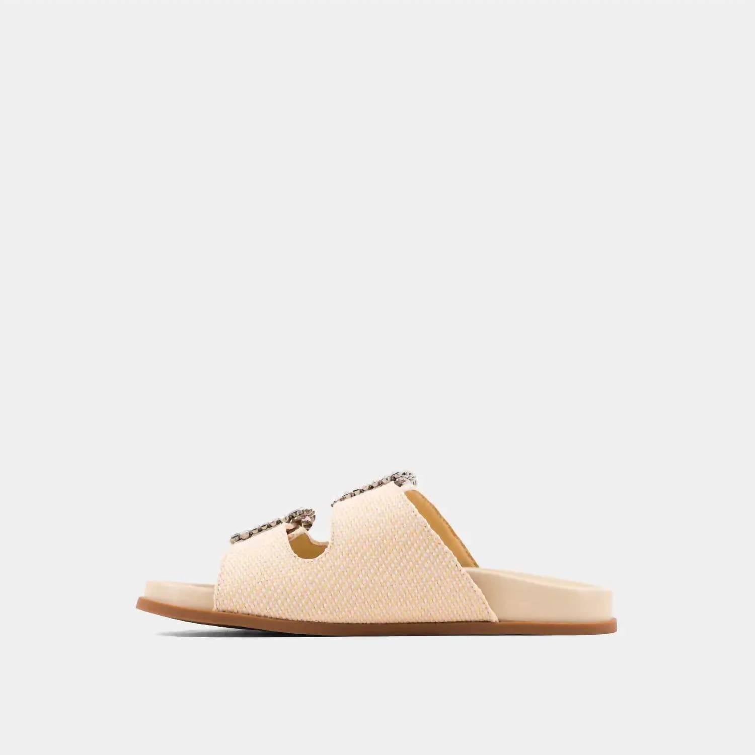 SHU SHOP Women's Bridget Sandal in bone woven - women's sandal - detail view