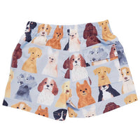 Pink Chicken - Boys Watercolor Dogs Swim Trunks