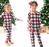 Angel Dear - Kids Holiday Plaid Pajama Set