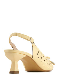 Andrea Women's Pointed-toe Slingback Pump in yellow - women's heels - detail view
