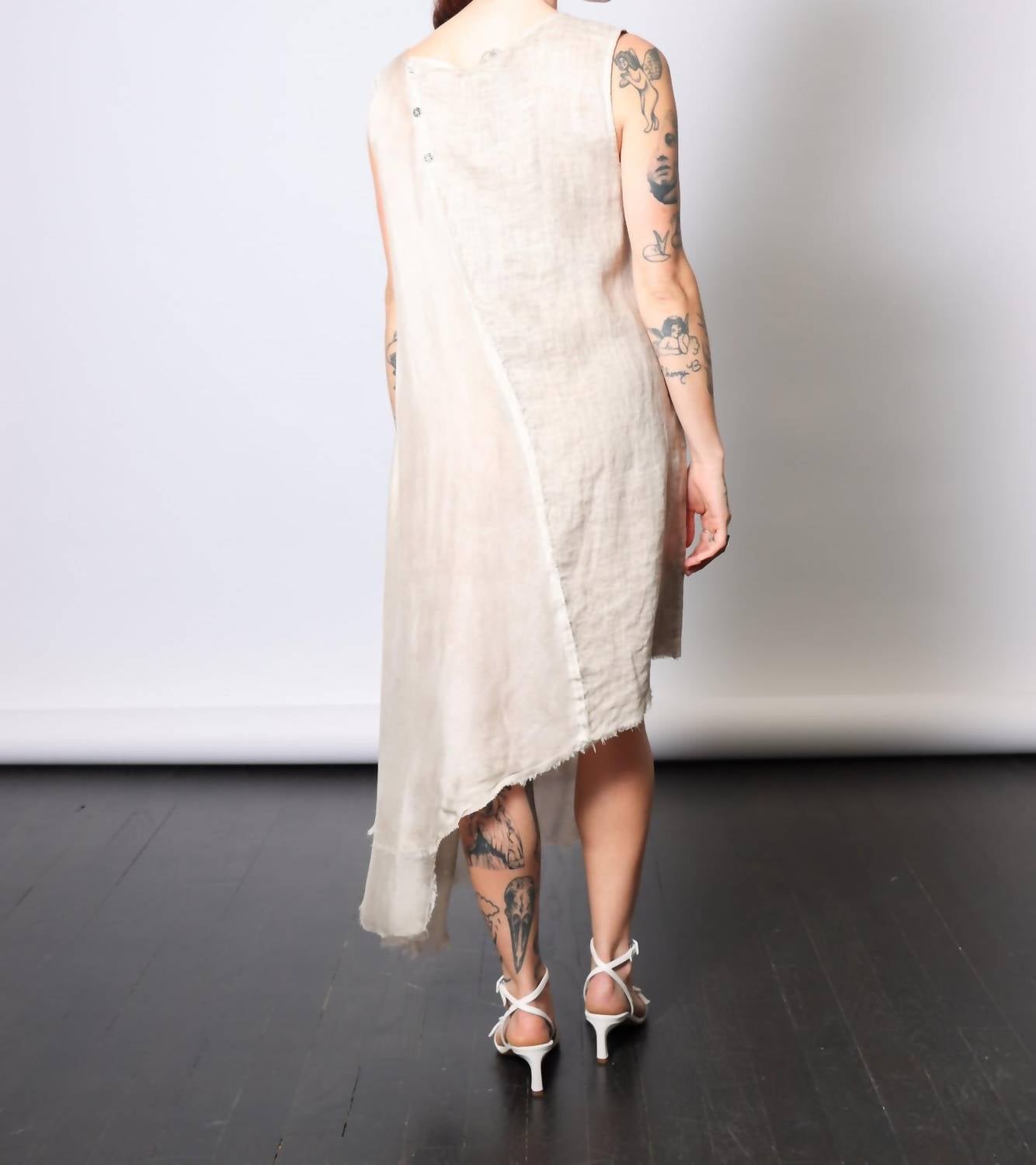 Sanctamuerte - Sleeveless Asymmetric Dress