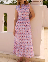 Oliphant - Sleeveless Smocked Maxi Dress