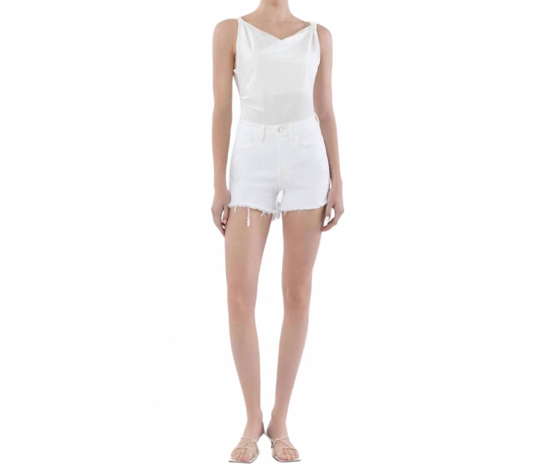 Lovervet - Super High Rise Frayed Denim Shorts