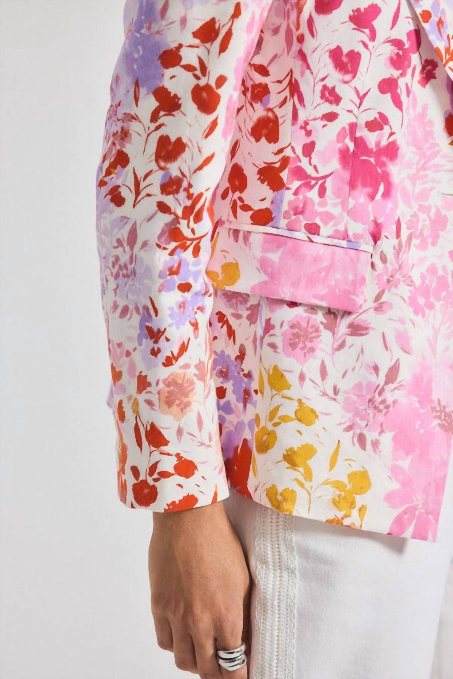 Derek Lam 10 Crosby - Irina Floral Stretch-linen Blazer