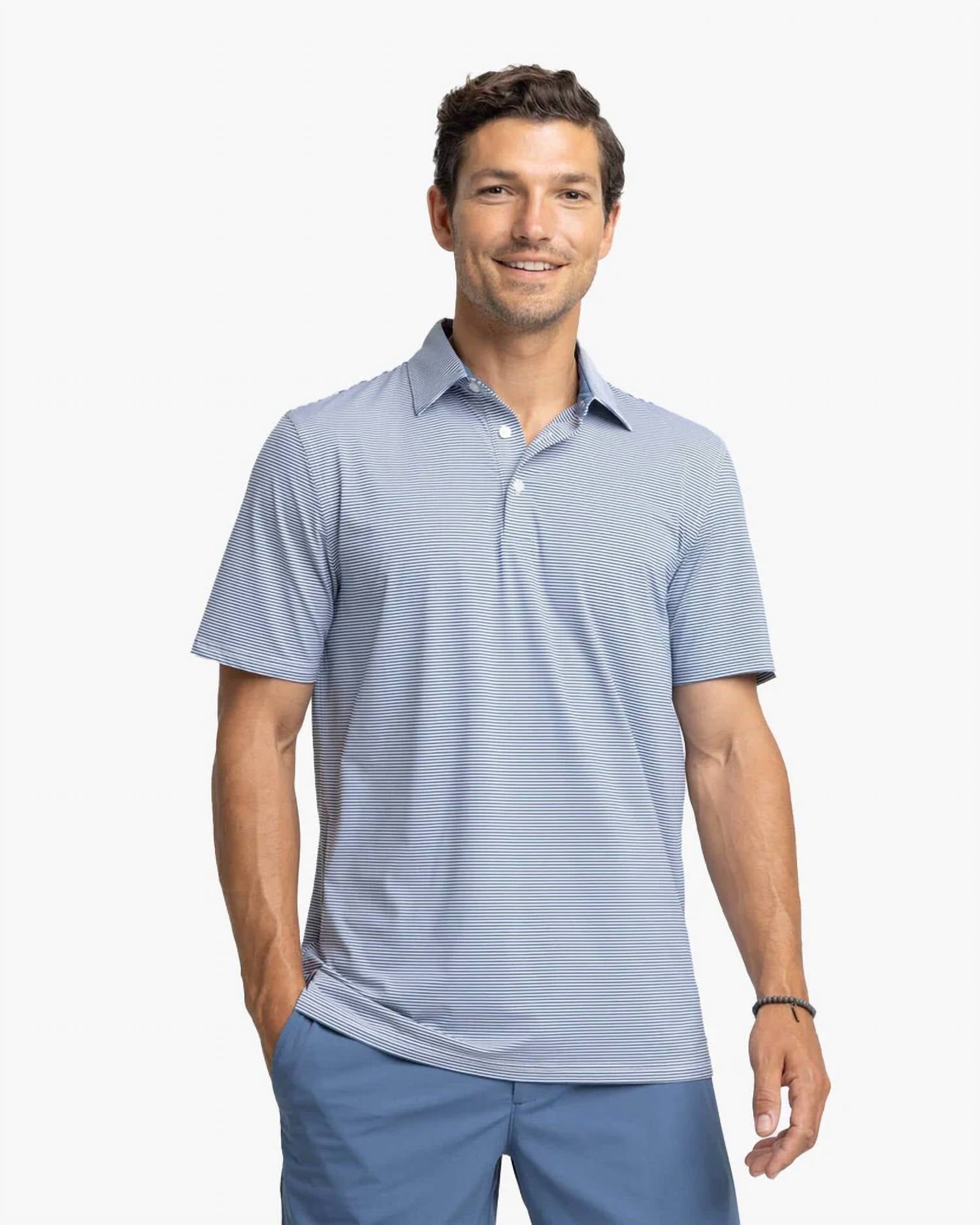 Southern Tide - Brrreeze Meadowbrook Stripe Polo Shirt