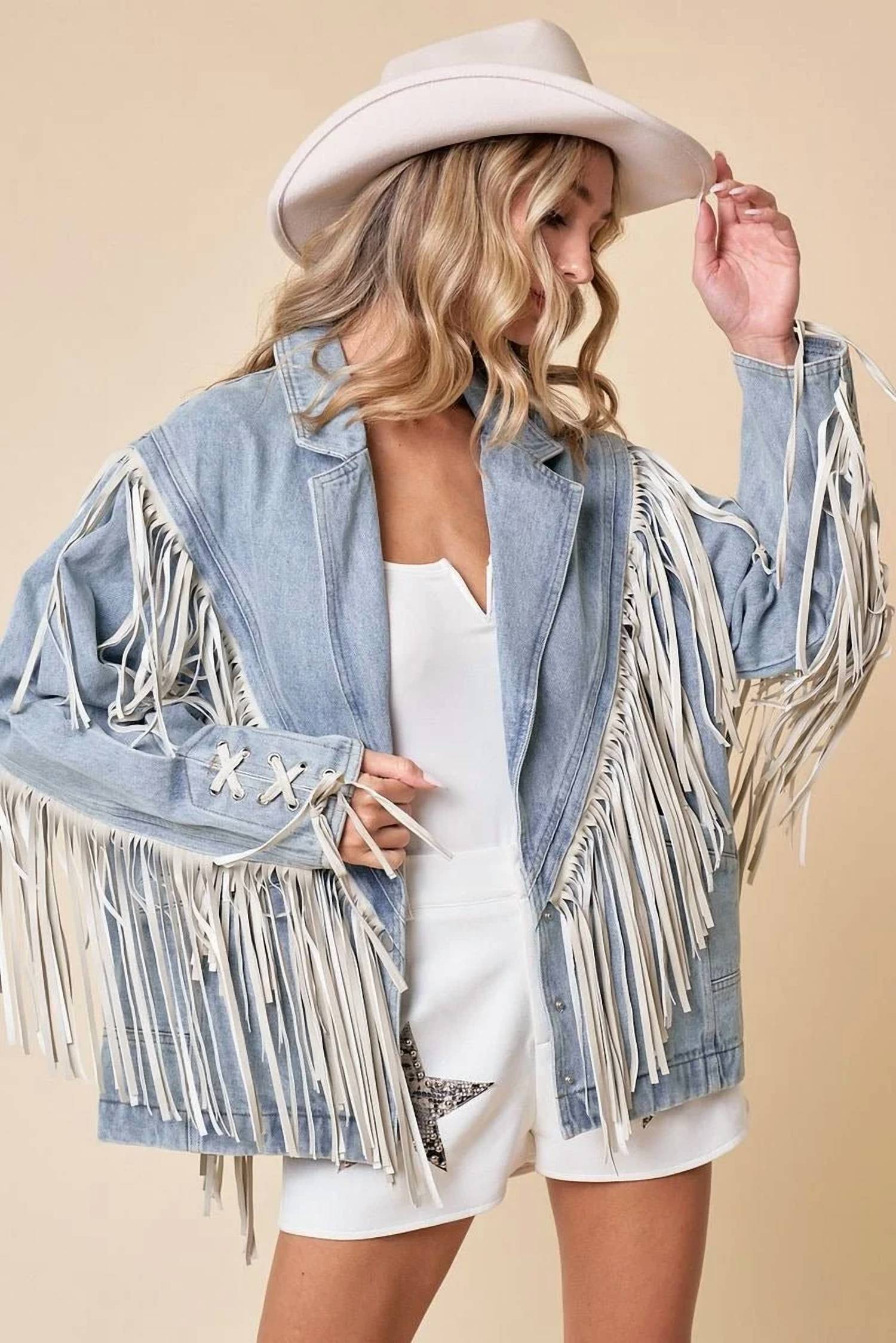 Saints & Hearts - Fringed Out Denim Jacket