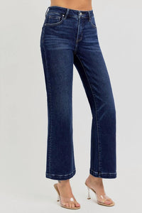 Risen - Tinsley Tummy Control High Rise Crop Wide Jeans