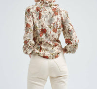 Ulla Johnson - Catroux Silk Long Sleeve Button Front Blouse