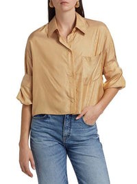 Twp - Next Ex Metallic Silk Crop Shirt