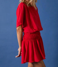 Sunday Edition - Rosa Boat Neck Cinched Mini Dress