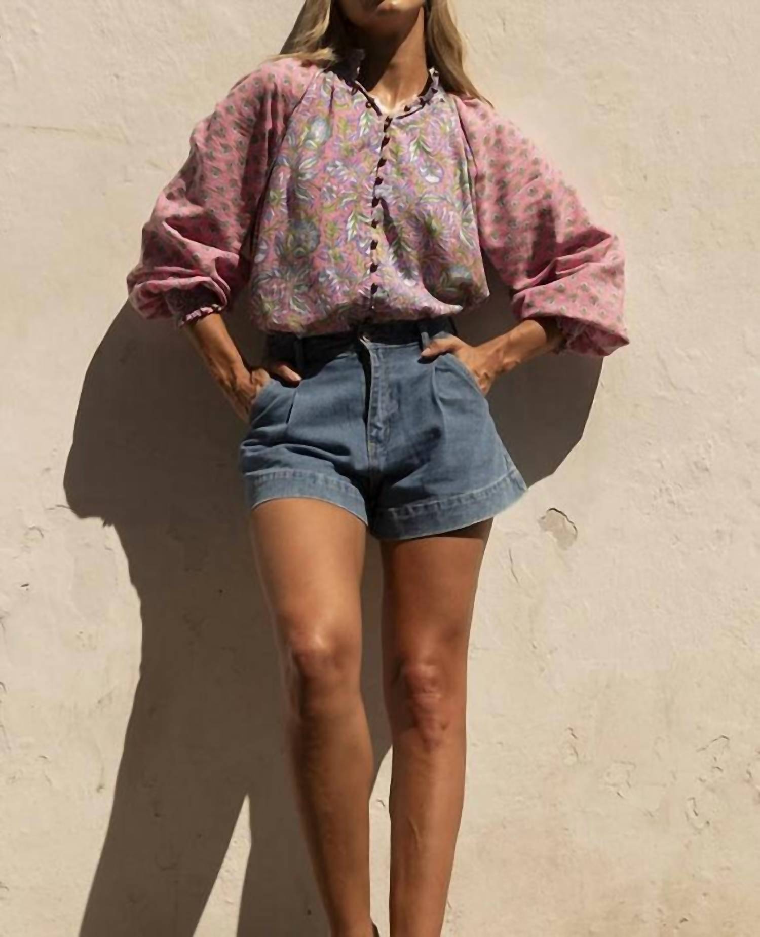 Miss June Paris - Raquel High Collar Blouse