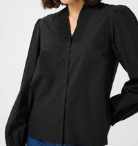 Kaffe - Kamaia V-neck Pleats Long Sleeve Shirt