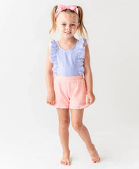 Rufflebutts - Girls' Seersucker Waterfall One Piece Swimsuit