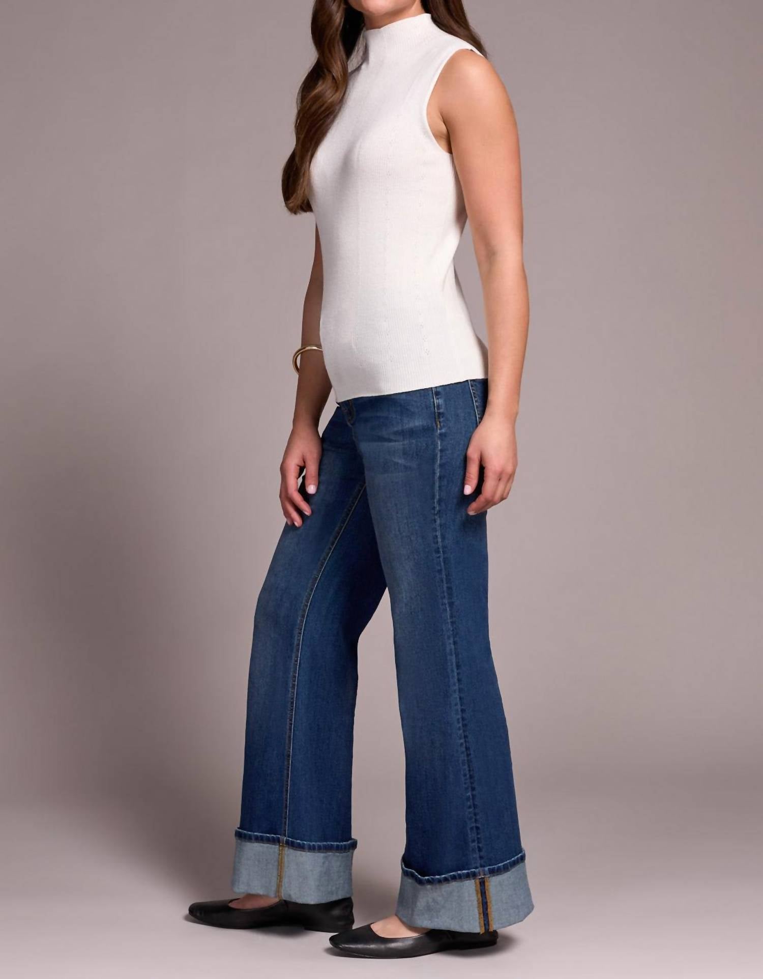 Tribal - Sleeveless Mockneck Top