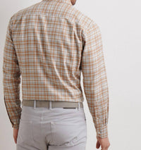 PETER MILLAR Varallo Italian Flannel Shirt in british grey - men's shirt - detail view