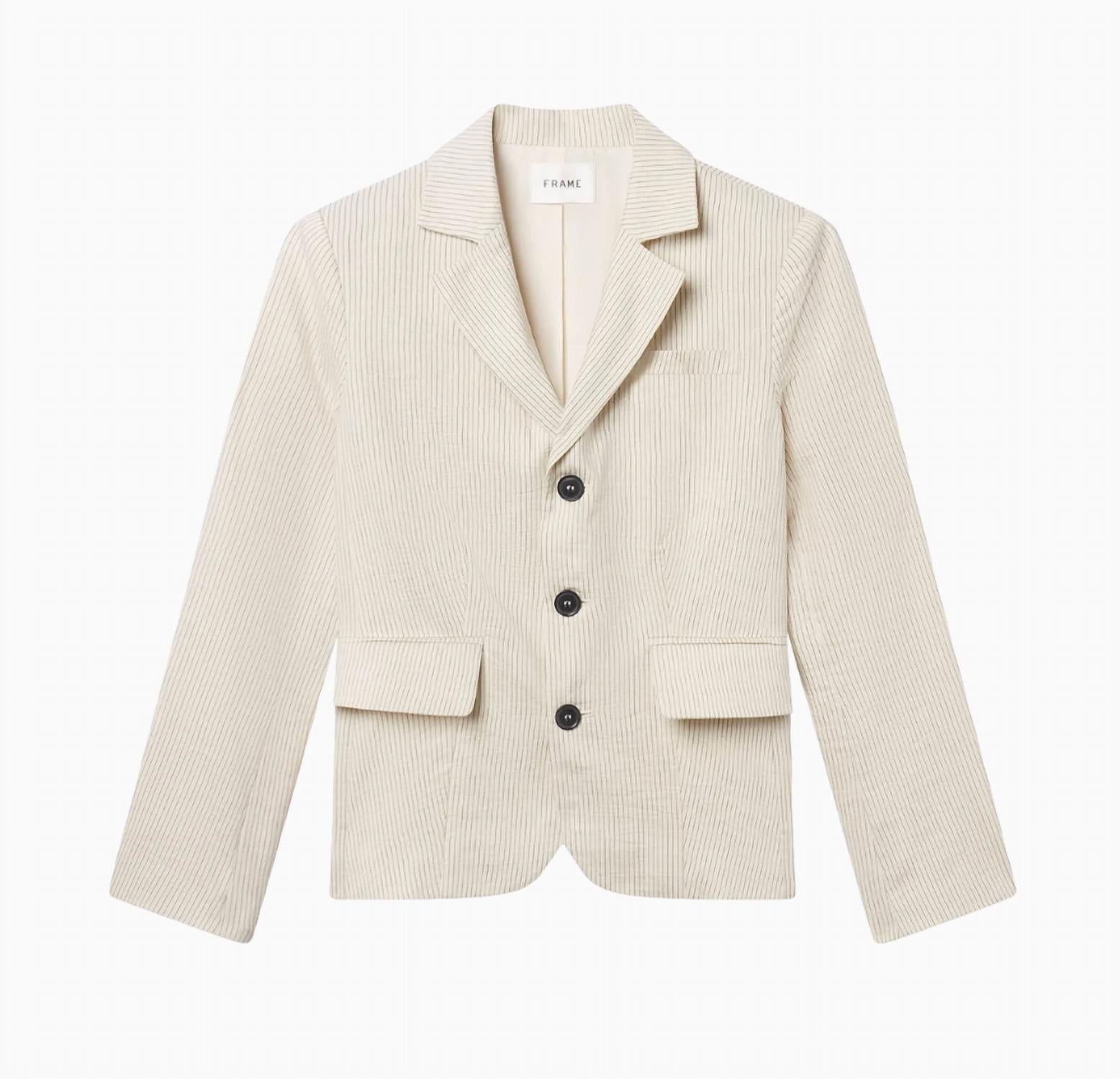 Frame - Striped Smart Blazer