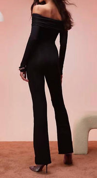 Oh Polly - Agnesa Modal Off Shoulder Ruched Jumpsuit