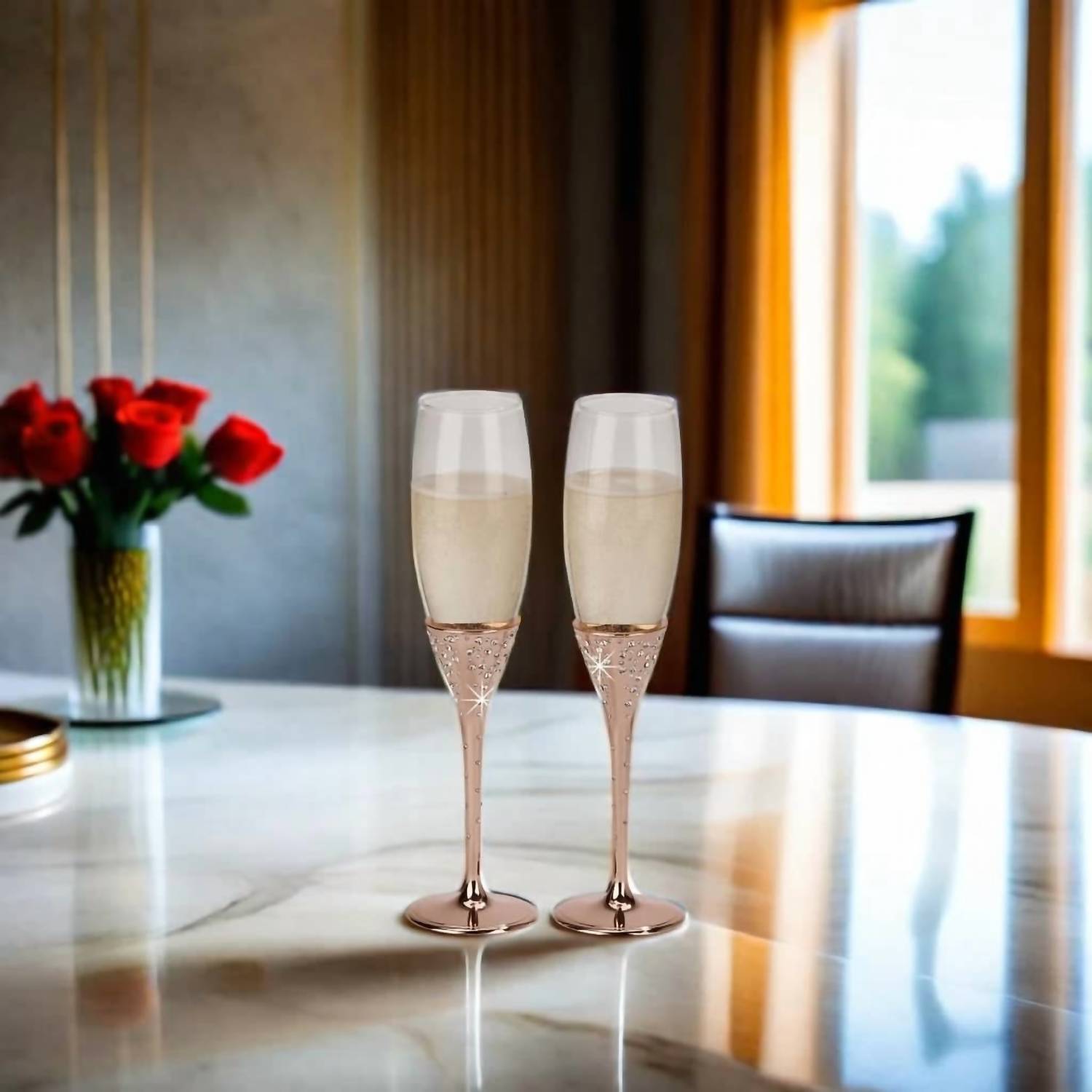 Creative Gifts International - Galaxy Champagne Flutes Set
