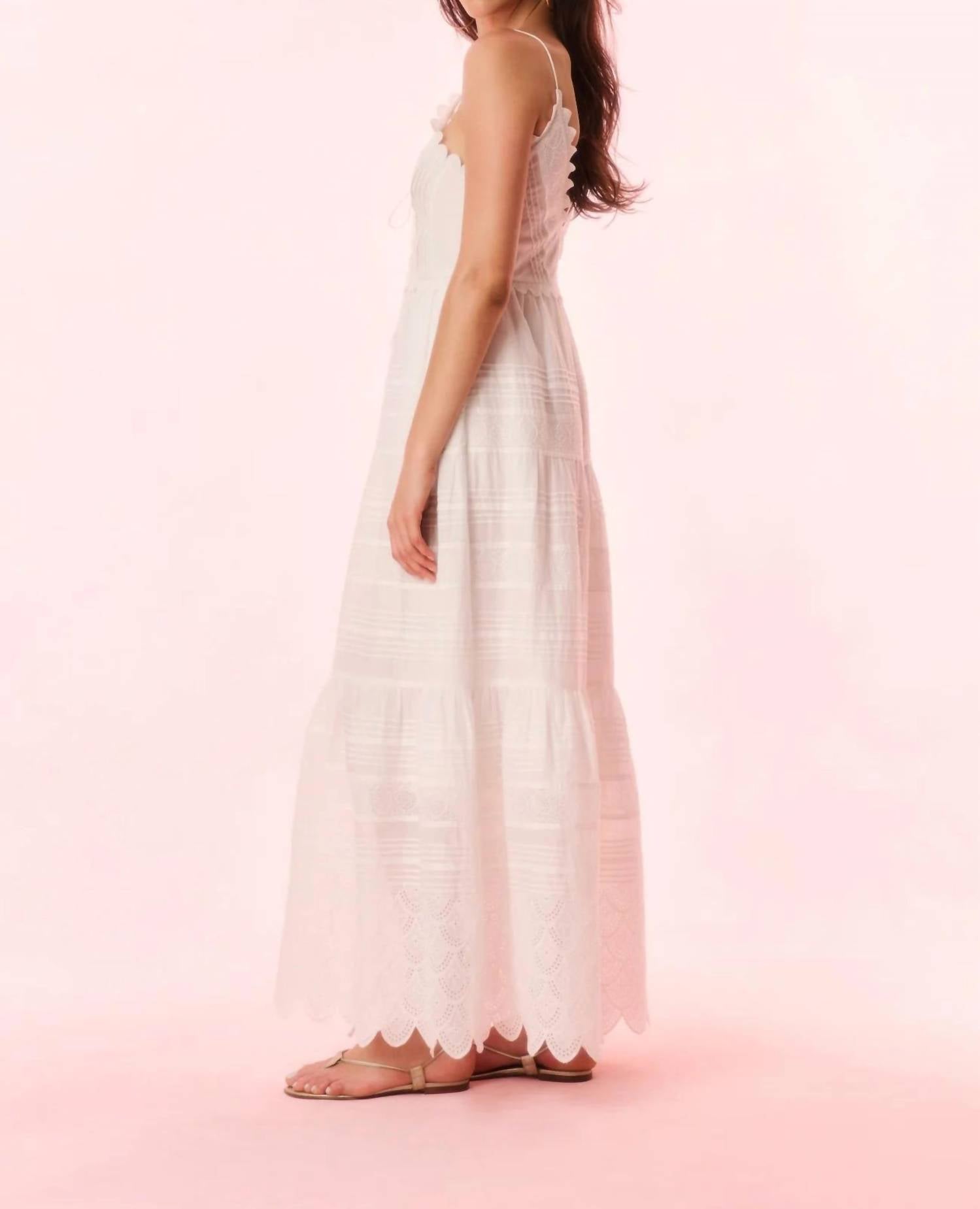 Loveshackfancy - Women's Terria Cotton Scalloped Maxi Dress